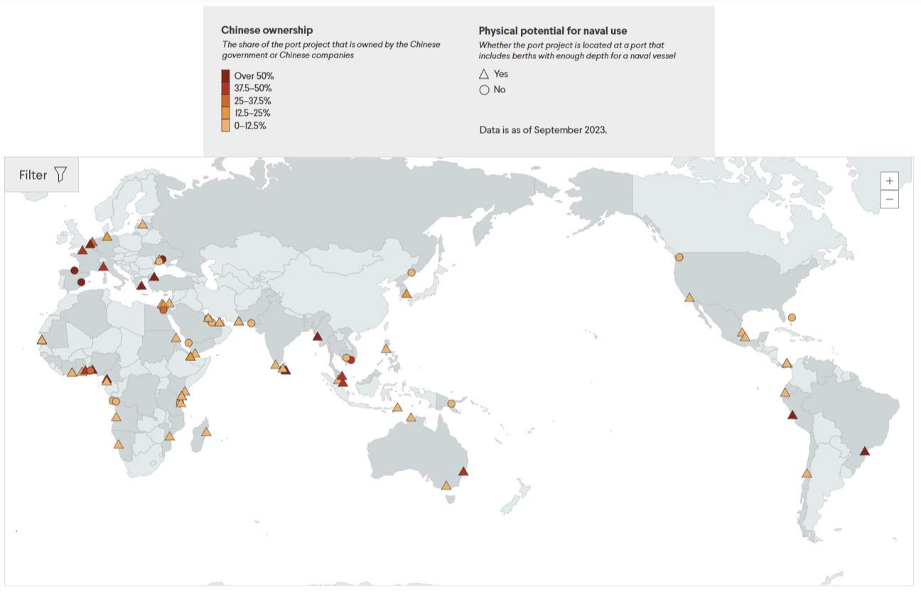 China Ports Map