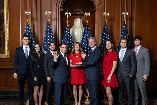 2025 Swearing In with Huizenga Family and Speaker Johnson